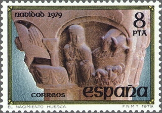 ESPAÑA 1979 2550 Sello Nuevo Navidad San Pedro del Viejo (Huesca) El Nacimiento Espana Spain Espagne Spagna Spanje Spanien 